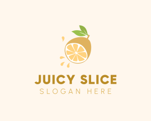 Lemon Fruit Slice logo design