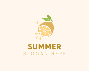 Lemon Fruit Slice logo design