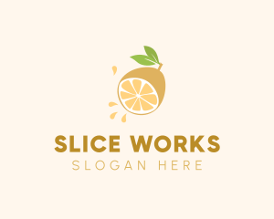 Slice - Lemon Fruit Slice logo design