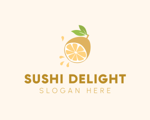 Lemon Fruit Slice logo design