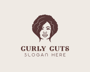 Curly - Woman Curly Hairdresser logo design