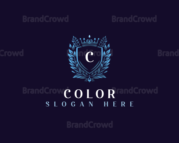 Floral Elegant Shield Logo