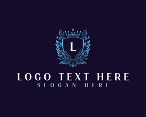 Vip - Floral Elegant Shield logo design