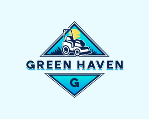 Lawn Mower Landscaping logo design