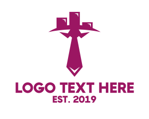 Information - Purple Tie Chart logo design