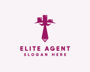 Agent - City Tie Businessman logo design