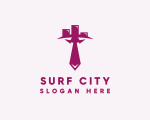 City Tie Businessman logo design