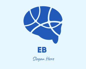 Mind - Blue Brain Neurons logo design