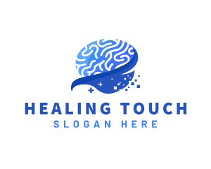 Brain Psychology Mental Health logo design