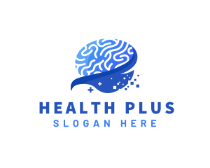 Brain Psychology Mental Health logo design