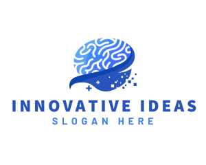 Brain Psychology Mental Health logo design