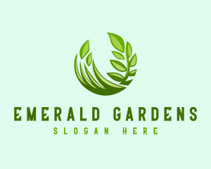 Grassy Gardening Landscape logo design