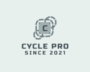 Biking - Industrial Bike Chain logo design