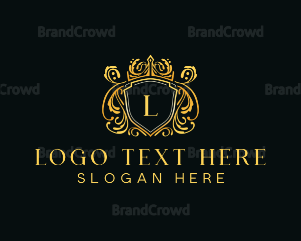 Ornament Crest Crown Logo