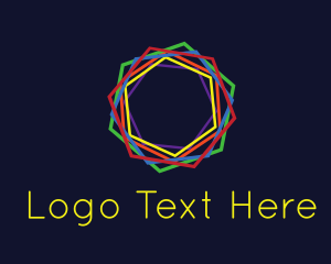 Hexagonal - Colorful Kaleidoscope Glass logo design