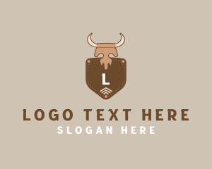 Insignia - Western Skull Ranch Leather logo design