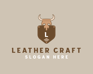 Leather - Western Skull Ranch Leather logo design