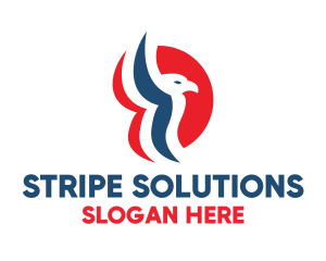 Stripe - Bird Stripe Wings logo design