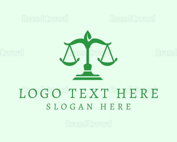 Organic Leaf Scale Logo