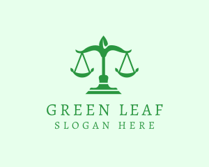 Organic Leaf Scale logo design