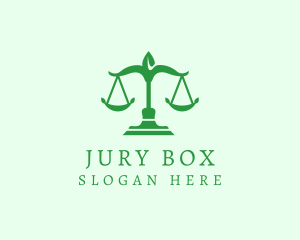 Jury - Organic Leaf Scale logo design