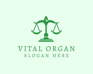 Organic Leaf Scale logo design