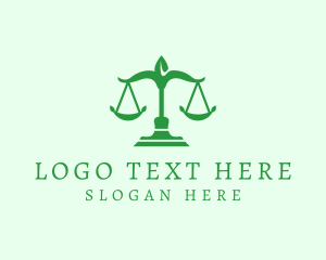 Vegan - Organic Leaf Scale logo design