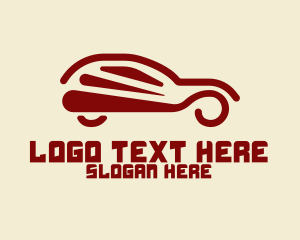 Abstract Hatchback Car Logo