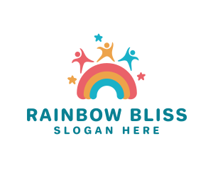 Rainbow Community People logo design