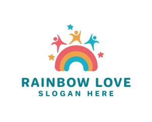 Rainbow Community People logo design