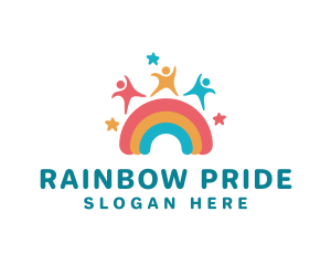 Rainbow Community People logo design