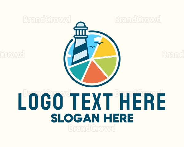 Colorful Lighthouse Chart Logo