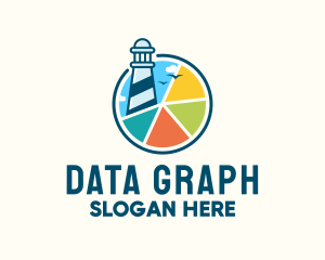 Colorful Lighthouse Chart logo design