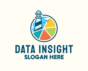 Statistic - Colorful Lighthouse Chart logo design