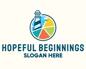 Hope - Colorful Lighthouse Chart logo design