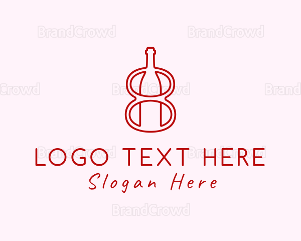 Wine Bottle Winery Logo