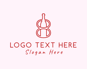 Alcohol - Wine Bottle Winery logo design