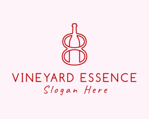 Wine Bottle Winery logo design