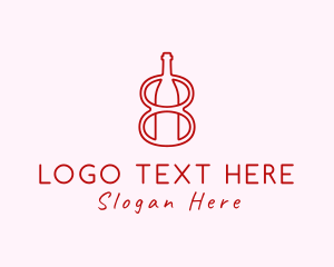 Wine Bottle Winery Logo