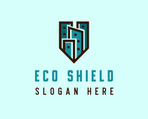 Real Estate City Shield logo design