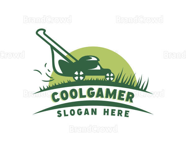 Landscaping Mower Grass Cutting Logo