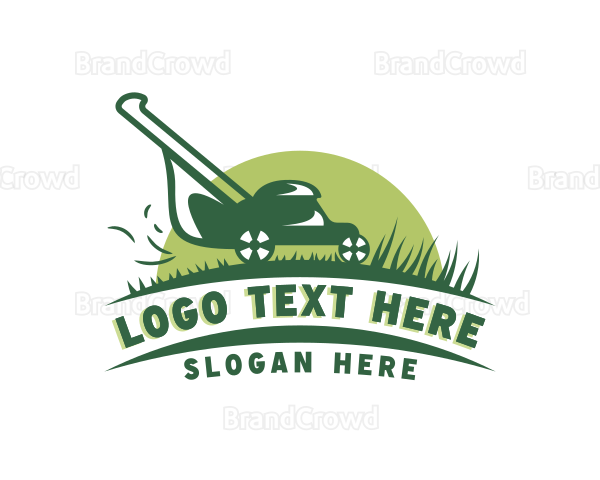 Landscaping Mower Grass Cutting Logo