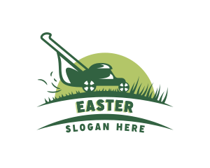 Landscaping Mower Grass Cutting Logo