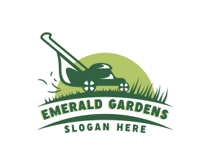 Landscaping Mower Grass Cutting logo design