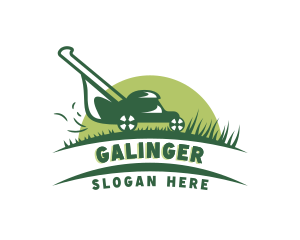 Landscaping Mower Grass Cutting logo design