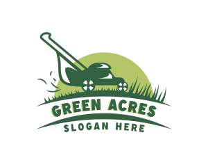 Landscaping Mower Grass Cutting logo design