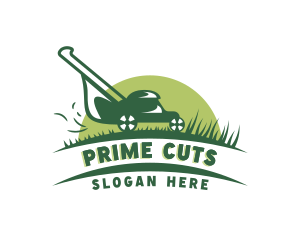 Landscaping Mower Grass Cutting logo design