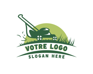 Grass - Landscaping Mower Grass Cutting logo design