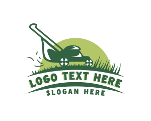 Landscaping Mower Grass Cutting logo design