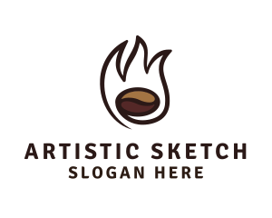 Fire Coffee Bean Roaster logo design